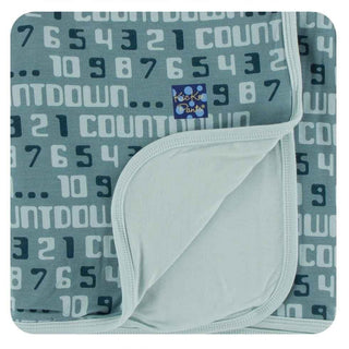 Print Bamboo Stroller Blanket - Dusty Sky Countdown, One Size Swaddling & Receiving Blankets