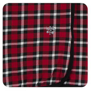 Print Bamboo Swaddling Blanket - Crimson 2020 Holiday Plaid, One Size Swaddling Blankets