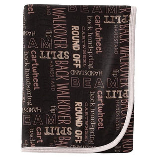 Print Bamboo Swaddling Blanket - Zebra Gymnastics, One Size Swaddling Blankets