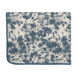Print Bamboo Throw Blanket - Deep Sea Tie Dye Swaddling & Receiving Blankets