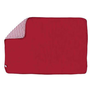 Print Bamboo Toddler Blanket - Crimson Candy Cane Stripe, One Size Swaddling & Receiving Blankets