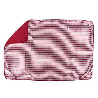 Print Bamboo Toddler Blanket - Crimson Candy Cane Stripe, One Size Swaddling & Receiving Blankets