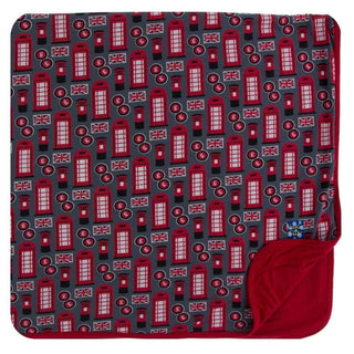 Print Bamboo Toddler Blanket - Life About Town, One Size Swaddling & Receiving Blankets