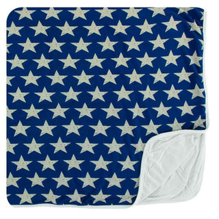Print Bamboo Toddler Blanket - Vintage Stars, One Size Swaddling & Receiving Blankets