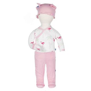 Ruffle Kimono Newborn Gift Set with Elephant Gift Box - Natural Flamingo Baby & Toddler Outfits