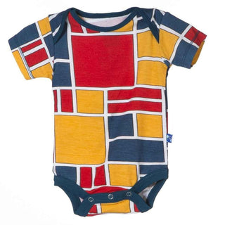 Bamboo Short Sleeve Bodysuit One-piece, Bauhaus Baby One-Pieces
