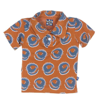 Bamboo Short Sleeve Boys Polo Shirt, Fiery Phoenix Baby & Toddler Tops
