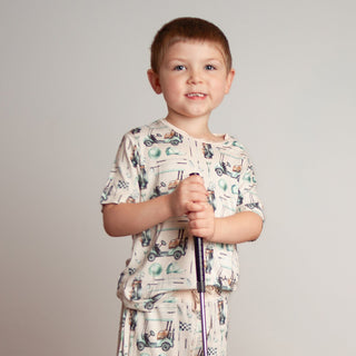 Bamboo Short Sleeve Crew Neck Tee Shirt - Latte Golf Baby & Toddler Tops KicKee Pants Size: 2T