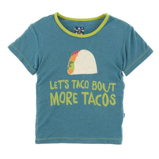 Short Sleeve Easy Fit Piece Print Tee - Seagrass Let's Talk About More Tacos Baby & Toddler Tops