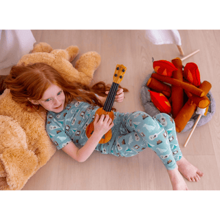Bamboo Short Sleeve Pajama Set - Jade Campfire KicKee Pants Size: 2T