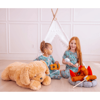 Bamboo Short Sleeve Pajama Set - Jade Campfire KicKee Pants Size: 2T