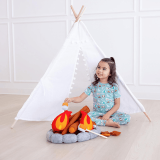 Bamboo Short Sleeve Pajama Set - Jade Campfire KicKee Pants Size: 2T