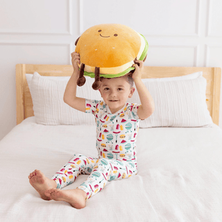 Bamboo Short Sleeve Pajama Set - Natural BBQ Baby & Toddler Sleepwear KicKee Pants Size: 2T