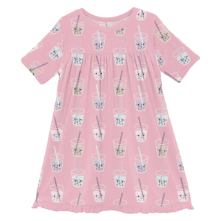 Bamboo Classic Short Sleeve Swing Dress - Cake Pop Boba KicKee Pants Size: 2T