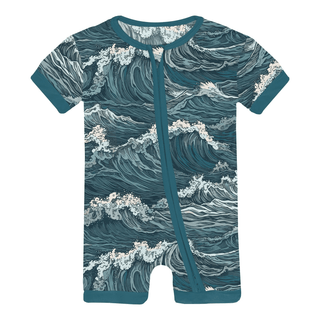 Bamboo Shorty Sleeper with Zipper - OceanicKicKee PantsSize: 0-3 Months