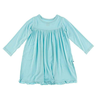 Solid Classic Long Sleeve Swing Dress - Iceberg Baby & Toddler Dresses