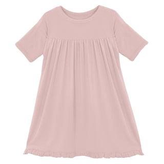 Solid Bamboo Classic Short Sleeve Swing Dress - Baby Rose (SP21) Baby & Toddler Dresses
