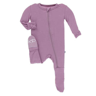 Solid Bamboo Footie with Zipper EH - Pegasus Baby & Toddler Sleepwear