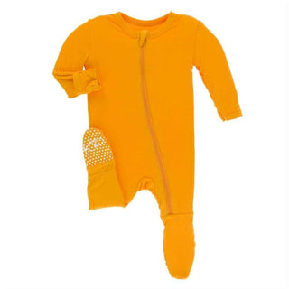 Solid Bamboo Footie with Zipper - Tamarin Baby & Toddler Sleepwear