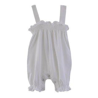 Solid Bamboo Gathered Romper - Natural (SP21) Baby One-Pieces