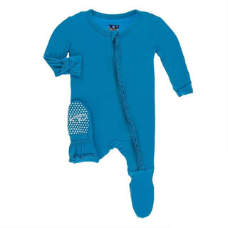 Solid Bamboo Muffin Ruffle Footie with Zipper - Amazon Baby & Toddler Sleepwear