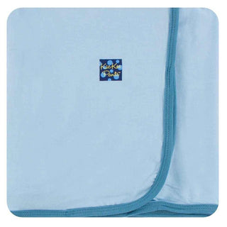 Solid Swaddling Blanket - Pond with Parisian Blue, One Size Swaddling Blankets