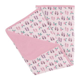Bamboo Stroller Blanket - Shrinking Violet Flip Flops and FlowersKicKee PantsSize: One Size