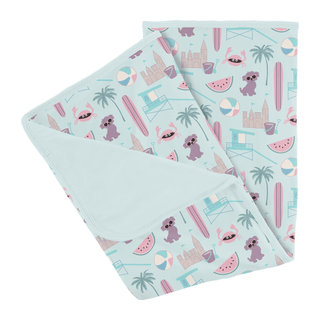 Bamboo Stroller Blanket - Fresh Air Beach DayKicKee PantsSize: One Size