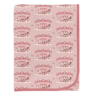 Bamboo Swaddling Blanket - Baby Rose Fair CarouselKicKee PantsSize: One Size