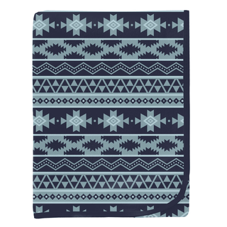 Bamboo Swaddling Blanket - Peacoat Mayan PrintKicKee PantsSize: One Size
