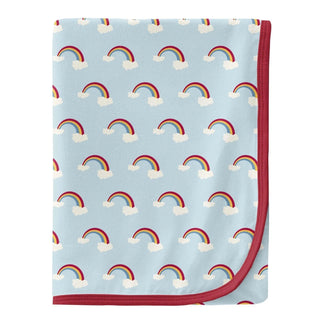 Kickee Pants Swaddling Blanket - Spring Sky Rainbows