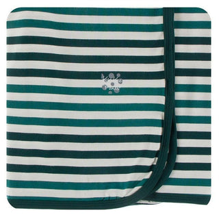 Bamboo Swaddling Blanket - Wildlife Stripe Swaddling Blankets