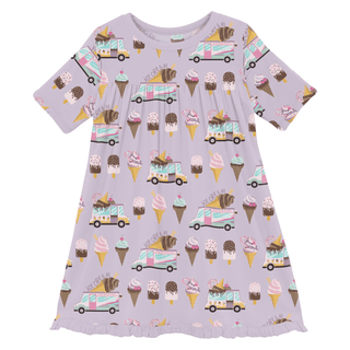 Kickee Pants Classic Short Sleeve Swing Dress - Thistle Ice Cream Truck