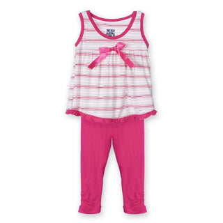 Girl's Bamboo Swing Tank Outfit Set, Desert Stripe Baby & Toddler Outfits