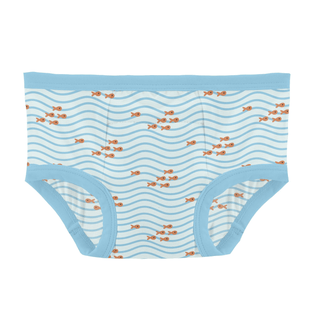 Bamboo Training Pants (Set of 2) - Seaside Blue Porthole Rubber Ducky & Fresh Air Little Fishy KicKee Pants Size: 2T-3T