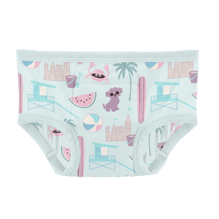 Bamboo Training Pants (Set of 2) - Ice Cream Stripe & Fresh Air Beach Day Potty Training KicKee Pants Size: 2T-3T