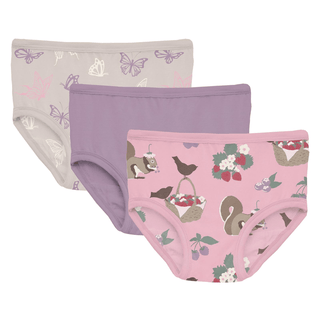 Kickee Pants Underwear (Set of 3) - Latte Butterflies, Lavender & Cake Pop Berry Picking | Baby Riddle