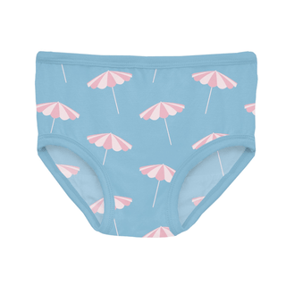 Bamboo Underwear - Seaside Blue Beach Umbrellas KicKee Pants Size: 2T-3T