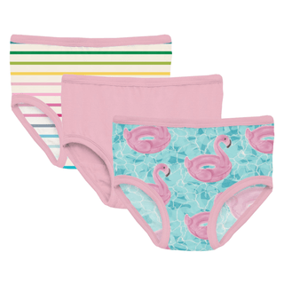Bamboo Underwear (Set of 3) - Happy Stripe, Cake Pop & Pool Party KicKee Pants Size: 2T-3T