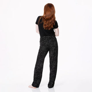 Women's Print Short Sleeve Loosey Goosey Tee & Pajama Pants Set - Midnight Constellations Pajamas