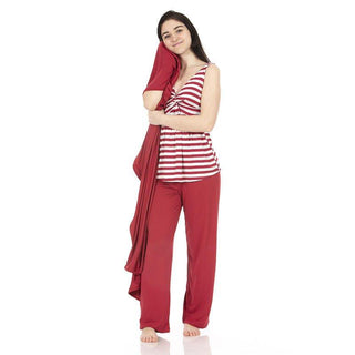 Women's Print Bamboo Twist Tank and Pajama Pants Set - Playground Stripe Pajamas