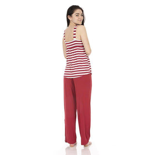 Women's Print Bamboo Twist Tank and Pajama Pants Set - Playground Stripe Pajamas