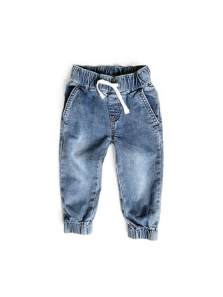 Kids Cotton Denim Jogger Jeans Little Bipsy Size: 2T-3T