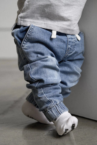 Kids Cotton Denim Jogger Jeans Little Bipsy Size: 2T-3T