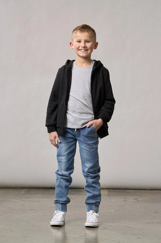 Kids Cotton Denim Jogger Jeans Little Bipsy Size: 2T-3T