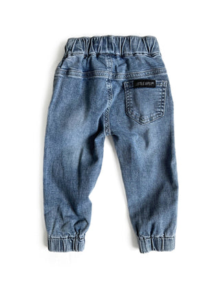 Kids Cotton Denim Jogger Jeans Little Bipsy Size: 2T-3T