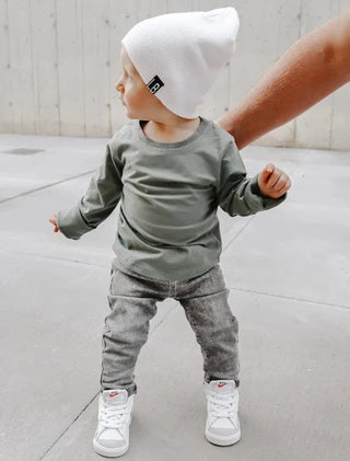 Kids Cotton Grey Wash Denim Jeans Little Bipsy Size: 18-24 Months