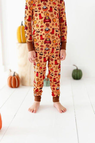 Bamboo Long Sleeve Pajama Set - Autumn Truck Baby & Toddler Sleepwear