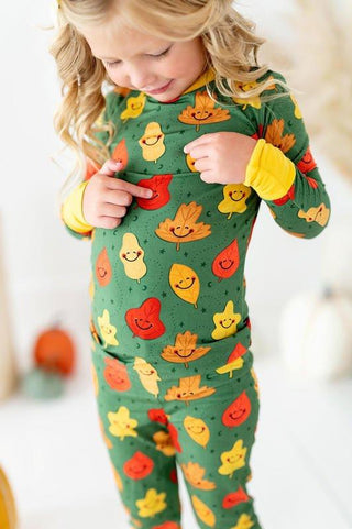 Bamboo Long Sleeve Pajama Set - Leaves Baby & Toddler Sleepwear