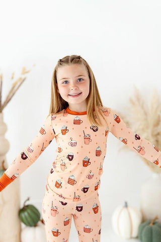 Bamboo Long Sleeve Pajama Set - Pumpkin Spice Baby & Toddler Sleepwear
